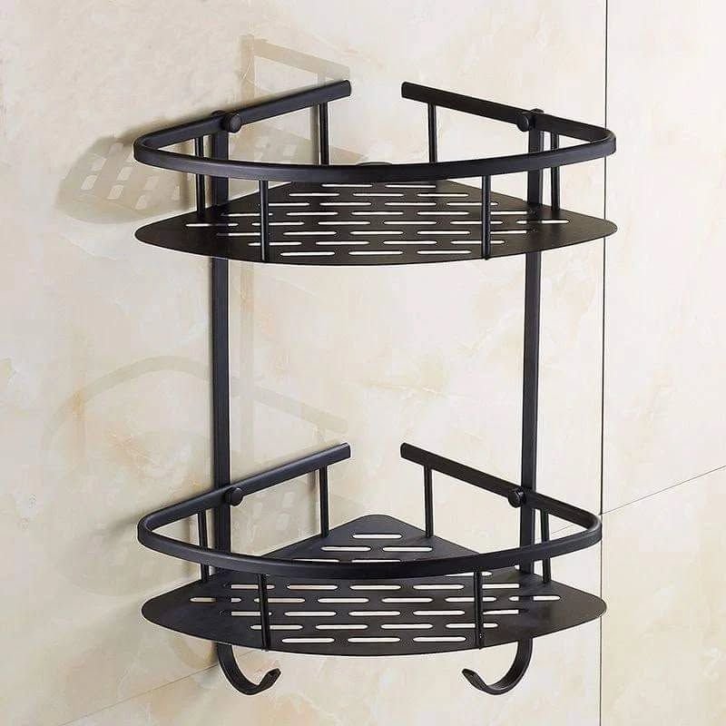 black corner shelf